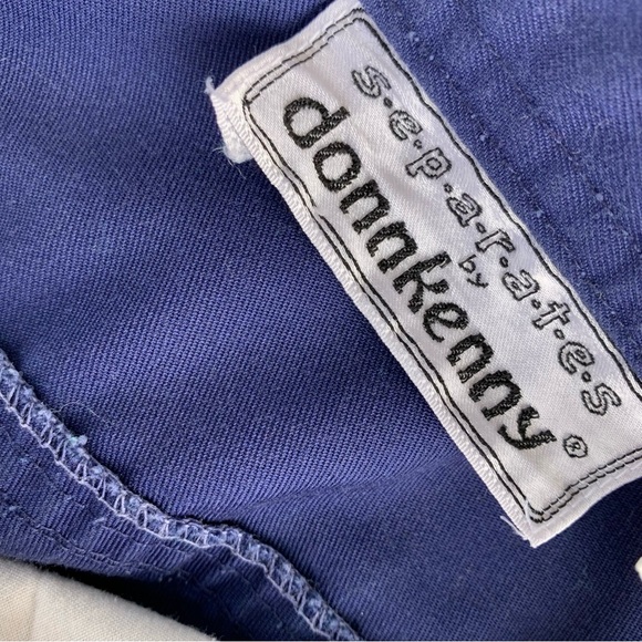 Vintage Skirt navy blue Donnkenny A-line midi skirt Pleating Pockets 30in Waist - Picture 12 of 16